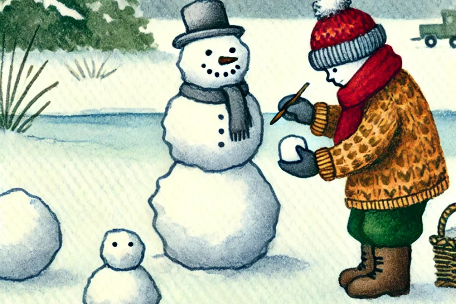 Child drawing Christmas artwork