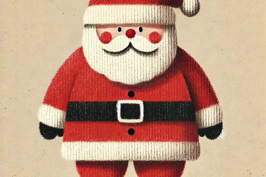 Cute illustrated Santa Claus ready to receive your letter