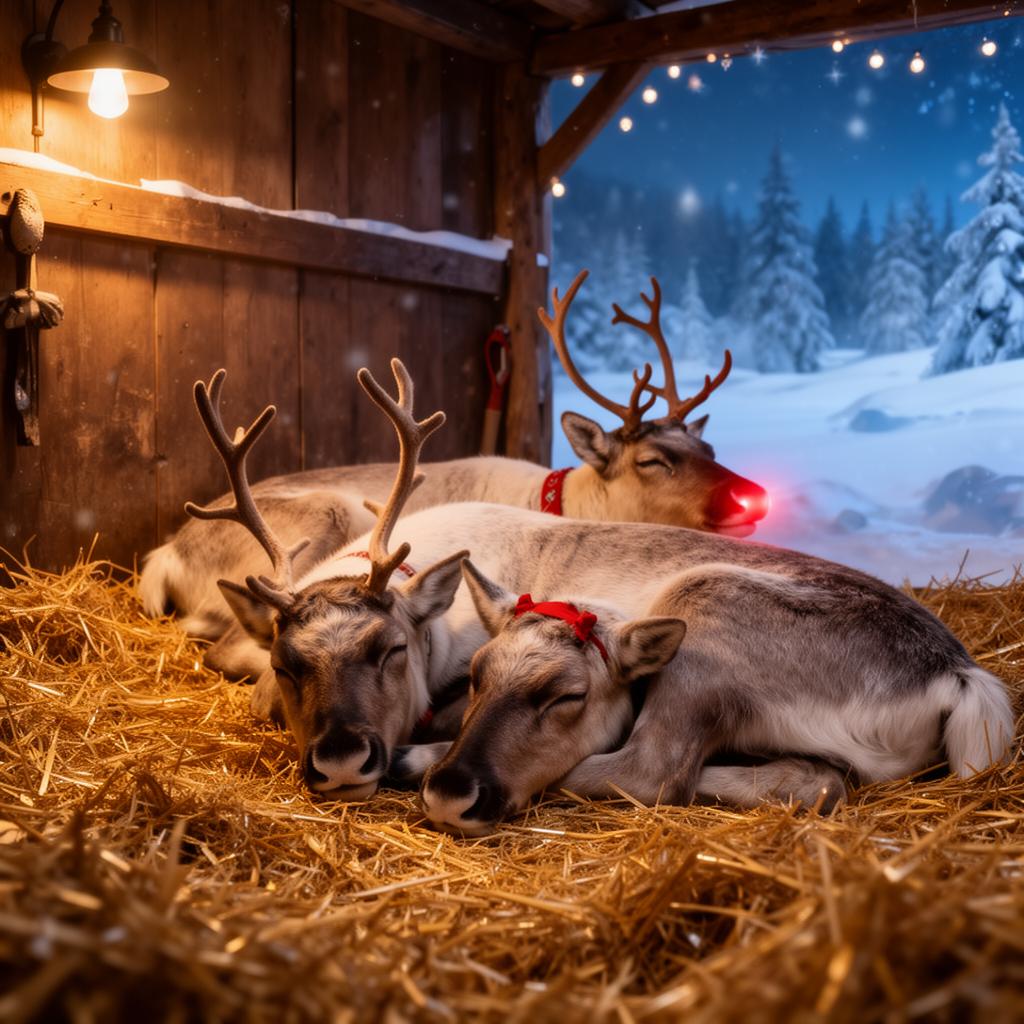Reindeer sleeping