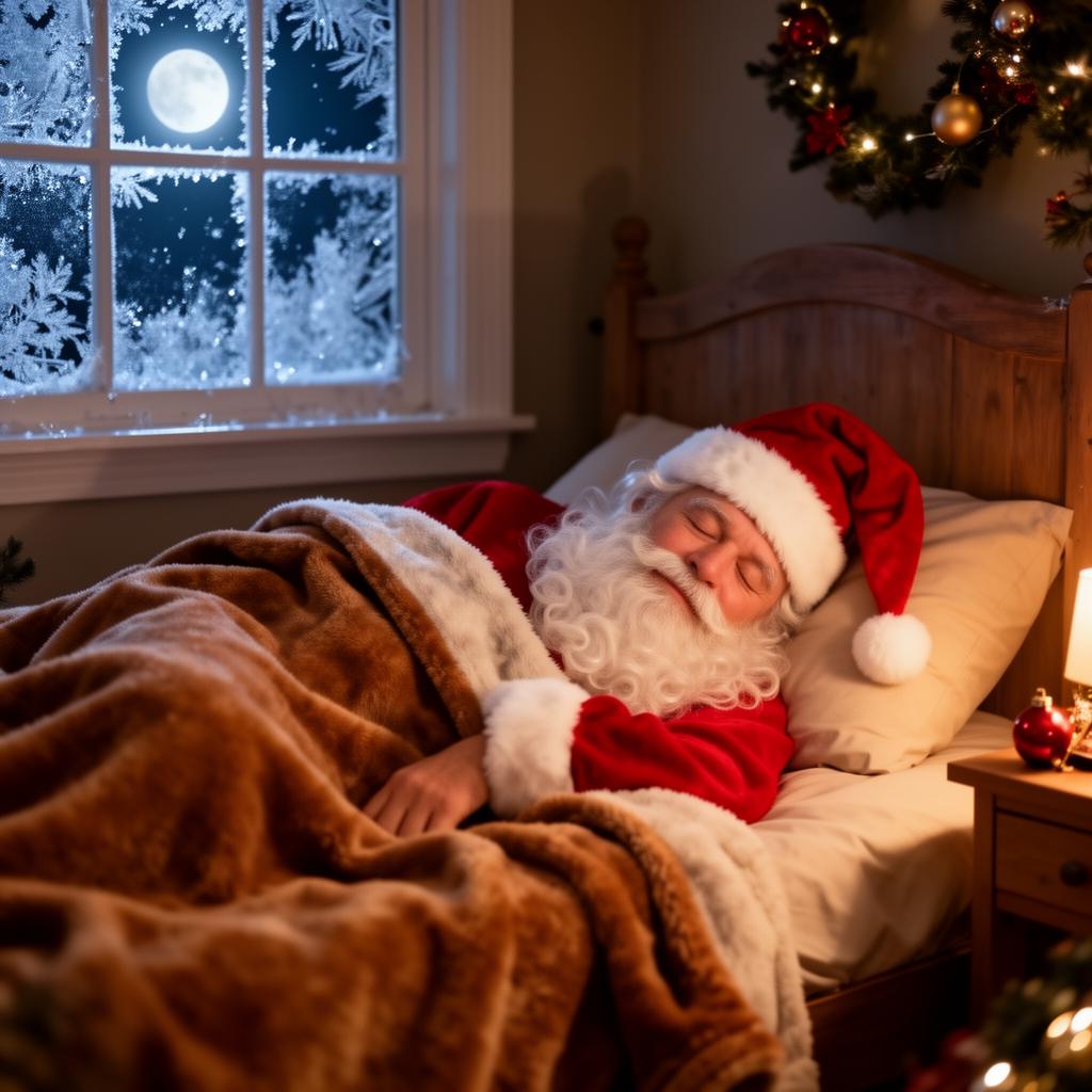 Santa sleeping